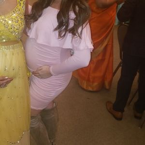 Pink blush maternity dress